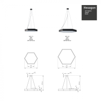 Светильник светодиодный Geometria ЭРА Hexagon SPO-121-W-40K-038 38Вт 4000К 4000Лм IP40 600*600*80 белый подвесной'