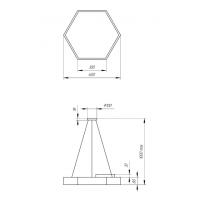 Светильник светодиодный Geometria ЭРА Hexagon SPO-121-W-40K-038 38Вт 4000К 4000Лм IP40 600*600*80 белый подвесной'