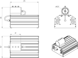 LED светильник SVT-STR-VAR-81W-45x140-GL-C'