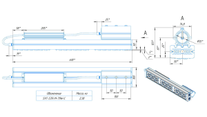 LED светильник SVT-STR-M-79W-45x140-C'