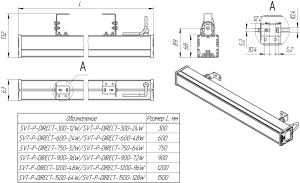 LED светильник SVT-P-DIRECT-600-24W'